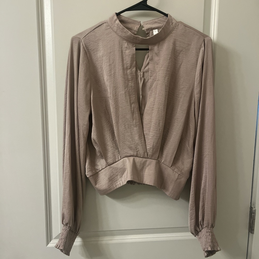 Elegant Women's Tan Blouse